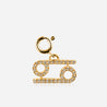 CA Diamond star sign charm 18k yellow gold grey