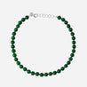 Candy stone necklace dark green silver brass chain sophiebysophie