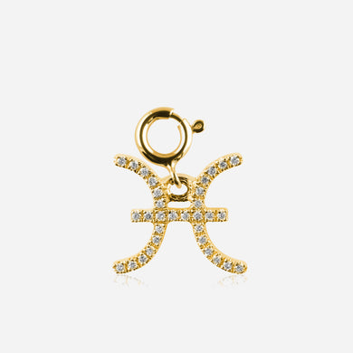 Diamond Star Sign Charm Pisces