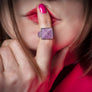 Sapphire Pyramid One Stud Ring