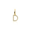 Diamond letter pendant 6mm_YG_D sophie by sophie