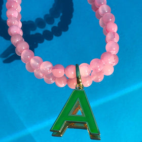 enamel-letter-pendant-A-pink-gemstones-initial-petrol-silver-sophie-by-sophie
