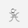 PI Diamond star sign charm 18k white gold grey