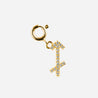 SA Diamond star sign charm 18k yellow gold grey
