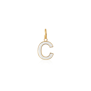 Enamel Letter Pendant C