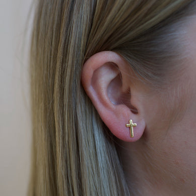 Cross-studs-guld-orhangen-gold-smycken-jewellery-sophie-by-sophie