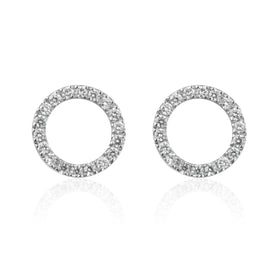 Diamond Circle Mini Studs