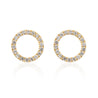 Diamond circle studs 18k yellow gold sophiebysophie