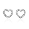 Diamond heart studs studs 18k white gold sophiebysophie