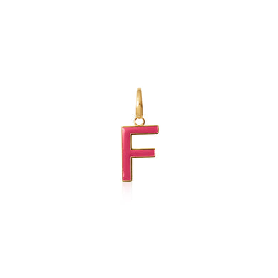 Enamel Letter Pendant F