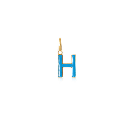 Enamel Letter Pendant H