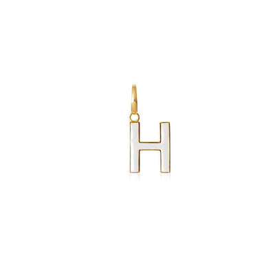 Enamel Letter Pendant H