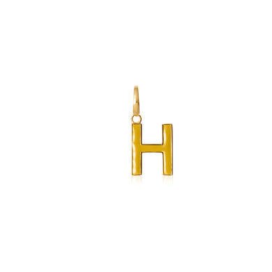 Enamel Letter Pendant H