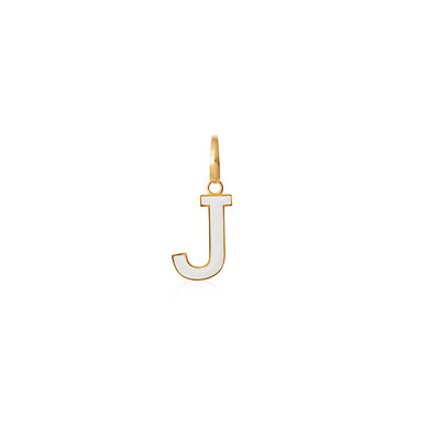 Enamel Letter Pendant J