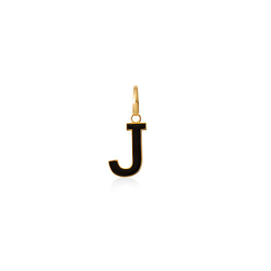 Enamel Letter Pendant J