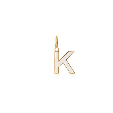 Enamel Letter Pendant K