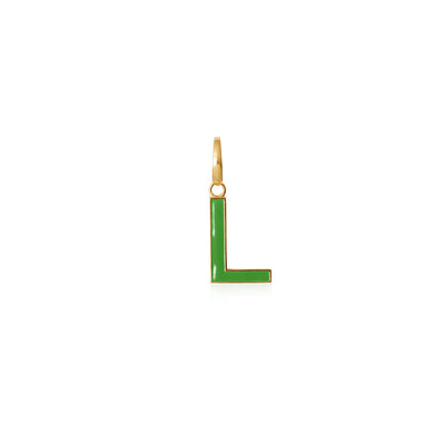 Enamel Letter Pendant L