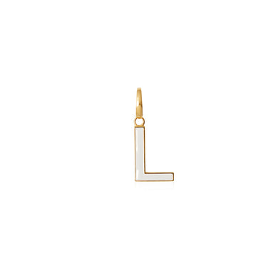 Enamel Letter Pendant L