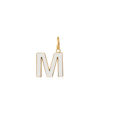 Enamel Letter Pendant M