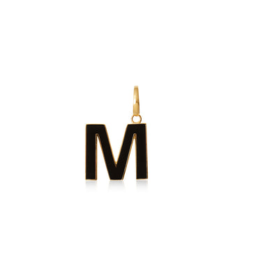 Enamel Letter Pendant M