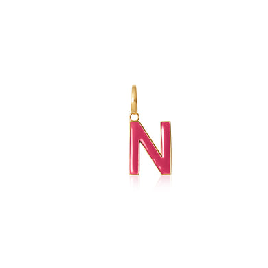 Enamel Letter Pendant N