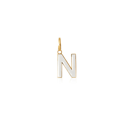 Enamel Letter Pendant N