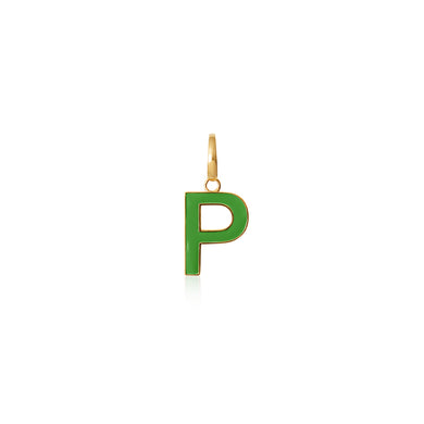 Enamel Letter Pendant P