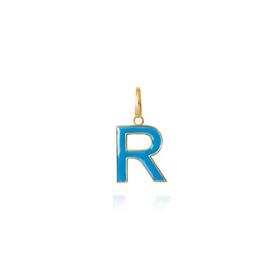 Enamel Letter Pendant R