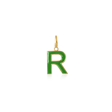 Enamel Letter Pendant R