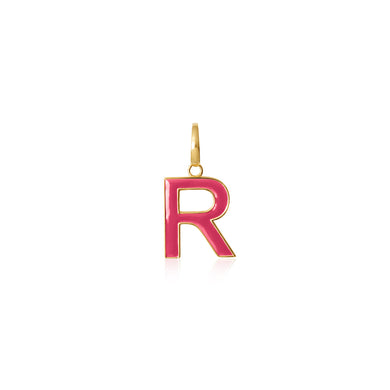 Enamel Letter Pendant R