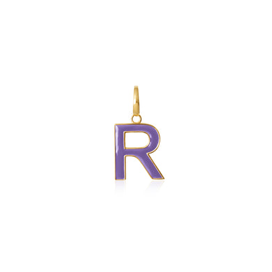 Enamel Letter Pendant R