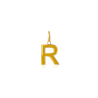 Enamel Letter Pendant R