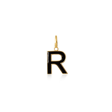 Enamel Letter Pendant R