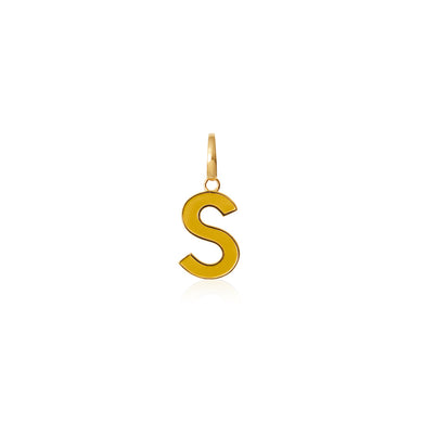 Enamel Letter Pendant S