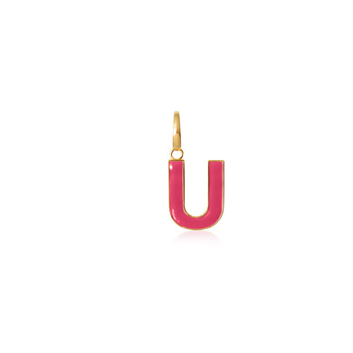 Enamel Letter Pendant U