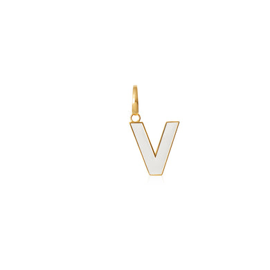 Enamel Letter Pendant V