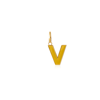 Enamel Letter Pendant V