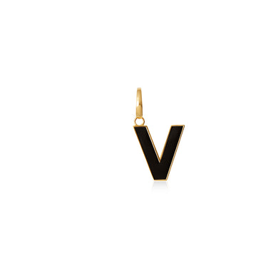 Enamel Letter Pendant V