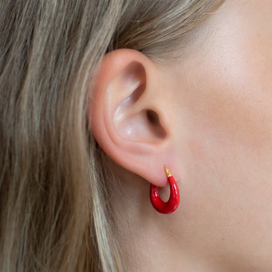 Enamel Bold Hoops Small