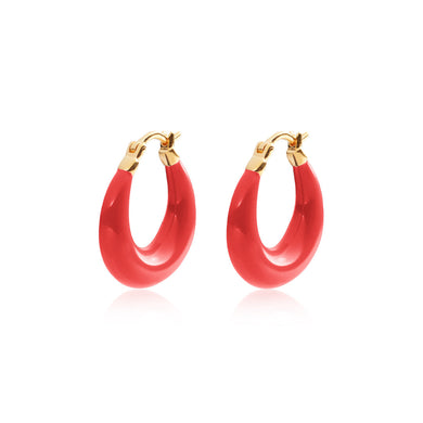 Enamel Bold Hoops Small