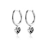 wildheart hoops rhodium silver